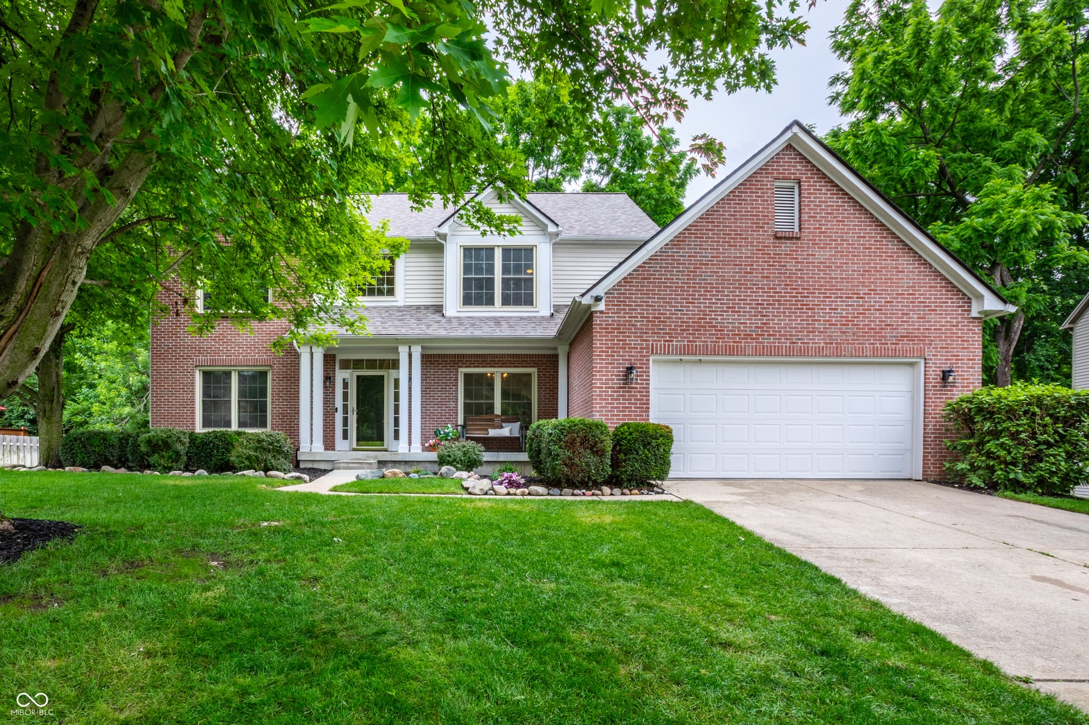 Front exterior at 9160 Stratton Court, Fishers, IN