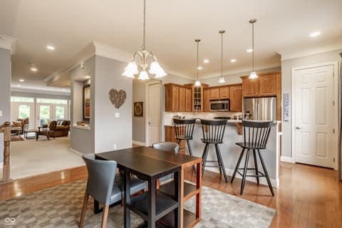 Dining room at 207 Wakefield Way, Zionsville, IN