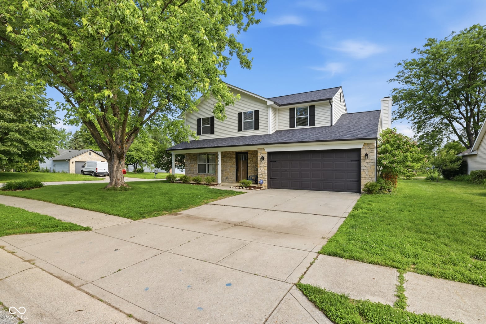 Front exterior at 6750 Wild Cherry Drive, Fishers, IN