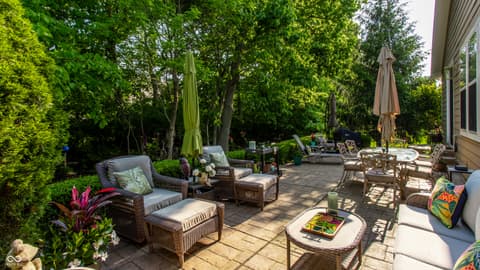 Outdoor living area at 2544 Milano Drive, Carmel, IN