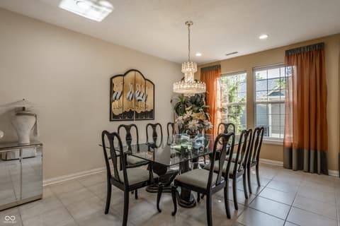 Dining room at 2544 Milano Drive, Carmel, IN
