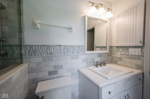 Primary bathroom at 3017 Lucann Street, Carmel, IN