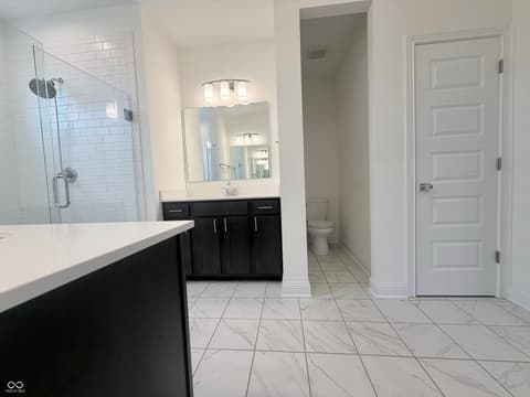 Primary bathroom at 6931 Pickett Place, Carmel, IN