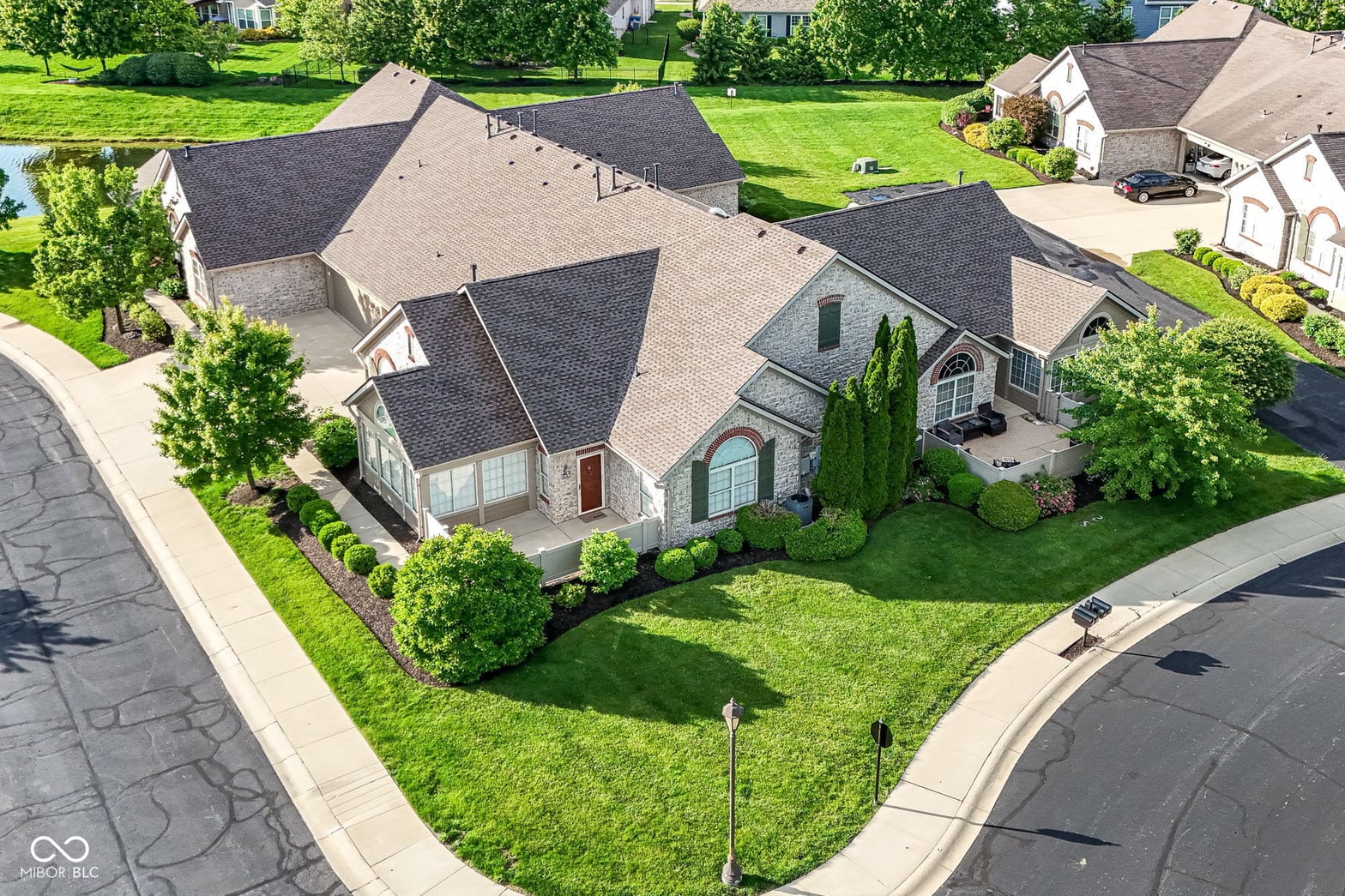Aerial view at 13836 Rue Fontaine Lane, McCordsville, IN