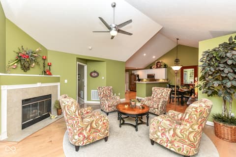 Living room at 13836 Rue Fontaine Lane, McCordsville, IN
