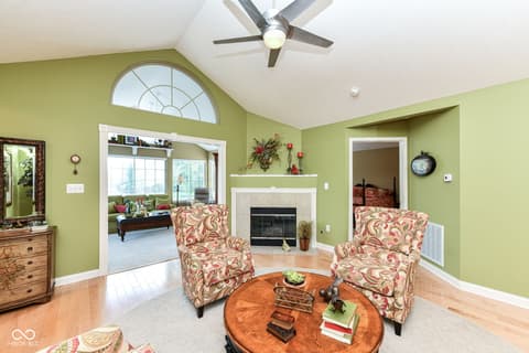 Living room at 13836 Rue Fontaine Lane, McCordsville, IN