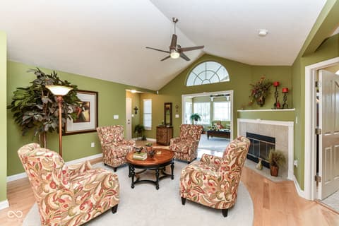 Living room at 13836 Rue Fontaine Lane, McCordsville, IN