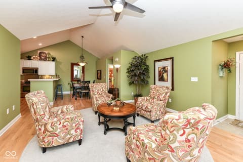 Living room at 13836 Rue Fontaine Lane, McCordsville, IN