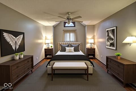 Primary bedroom at 3747 Riverwood Drive, Indianapolis, IN