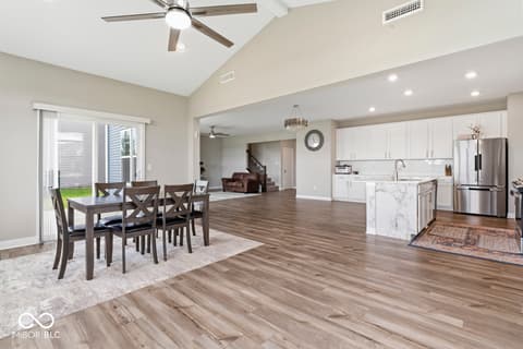 Dining room at 8846 Springbrook Drive, Pendleton, IN