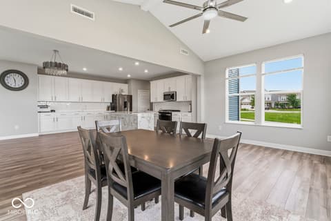 Dining room at 8846 Springbrook Drive, Pendleton, IN