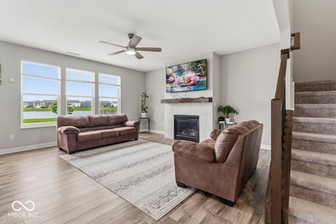 Living room at 8846 Springbrook Drive, Pendleton, IN