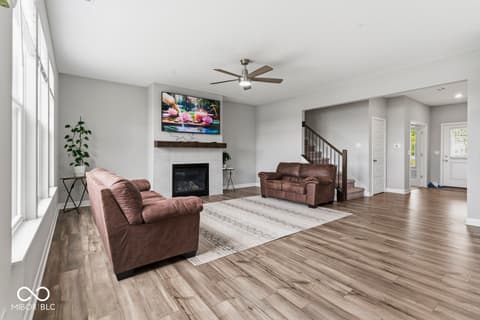 Living room at 8846 Springbrook Drive, Pendleton, IN