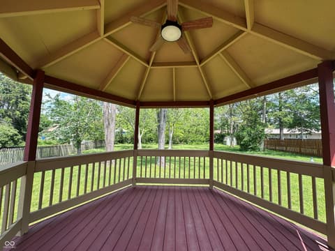Outdoor living area at 7669 Pinesprings East Drive, Indianapolis, IN