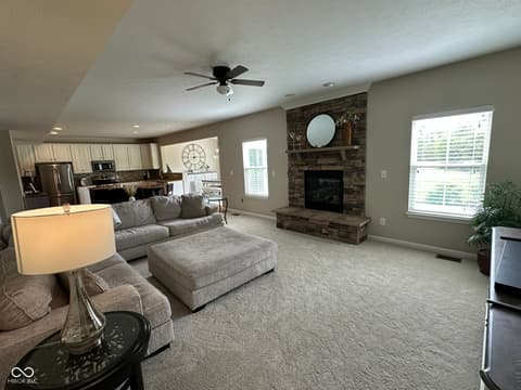 Living room at 12268 Hawks Nest Drive, Fishers, IN