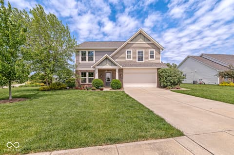 Front exterior at 5654 W Woodstock Trail, McCordsville, IN