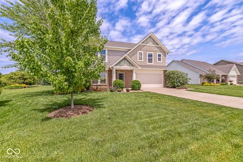 Front exterior at 5654 W Woodstock Trail, McCordsville, IN