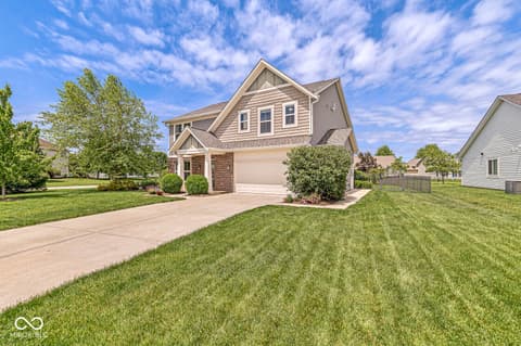 Front exterior at 5654 W Woodstock Trail, McCordsville, IN
