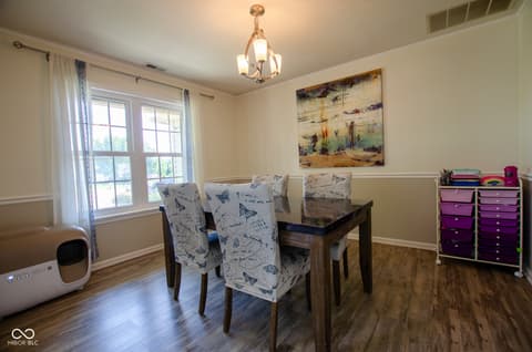 Dining room at 8939 Emperors Court, Indianapolis, IN