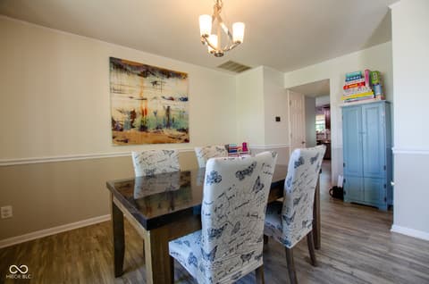 Dining room at 8939 Emperors Court, Indianapolis, IN