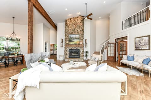 Living room at 11410 E 300 N, Sheridan, IN