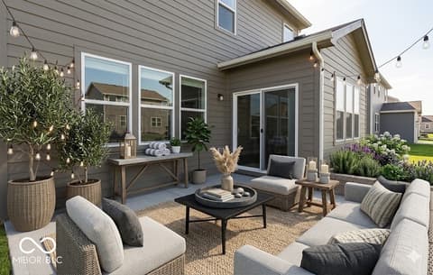 Outdoor living area at 17301 Tribute Row, Noblesville, IN