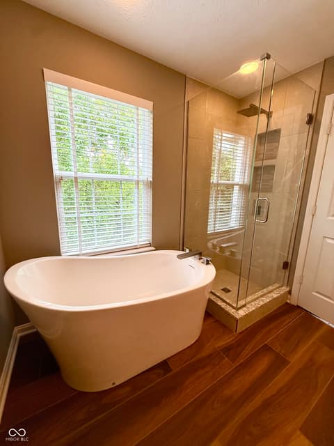 Primary bathroom at 9098 Rider Drive, Fishers, IN