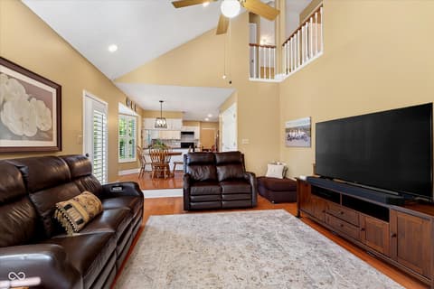Family room at 7755 Carly Court, Fishers, IN