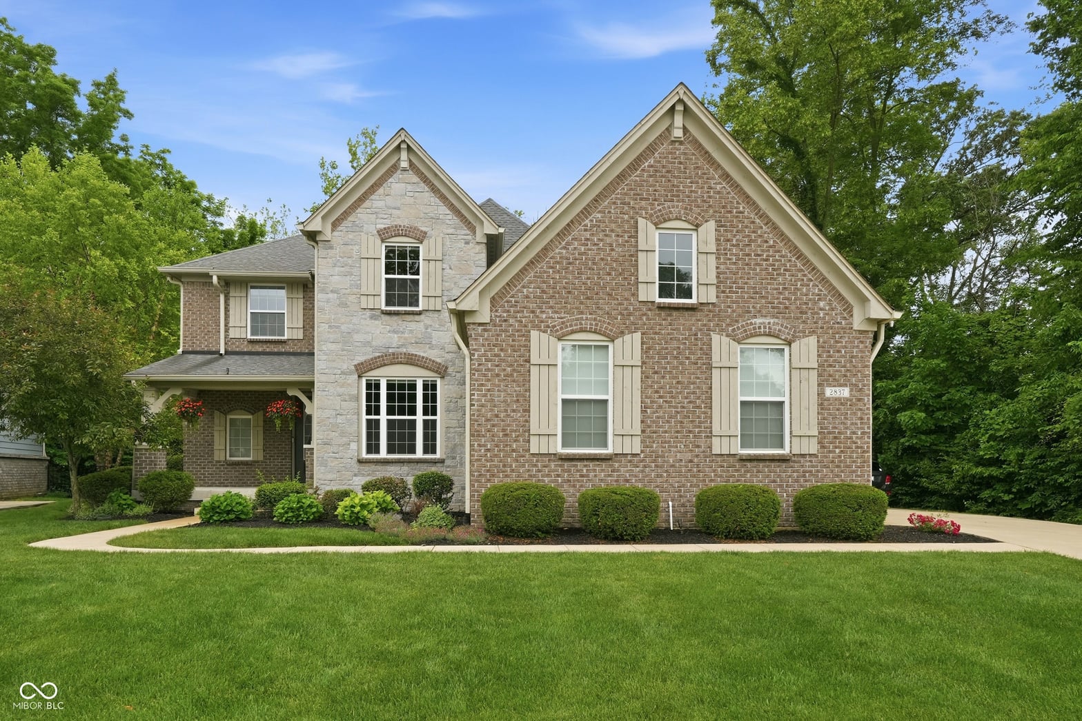 Front exterior at 2837 E High Grove Circle, Zionsville, IN