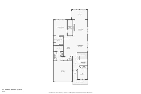 Floor Plan — 927 Tuxedo Drive, Westfield, IN