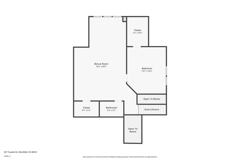 Floor Plan — 927 Tuxedo Drive, Westfield, IN
