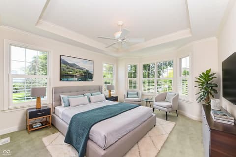 Primary bedroom at 10655 Sunset Point Lane, Fishers, IN