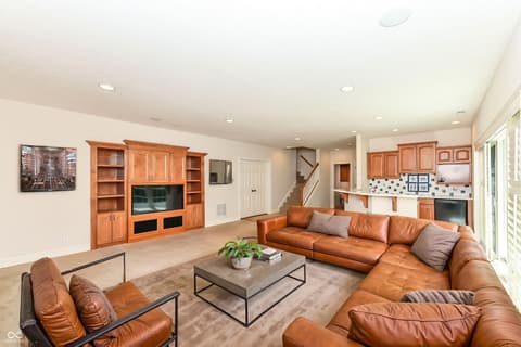 Family room at 10655 Sunset Point Lane, Fishers, IN