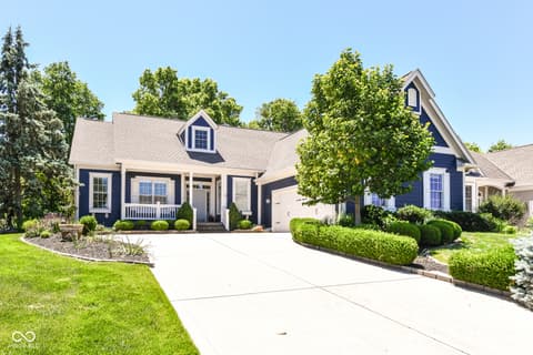 Front exterior at 10655 Sunset Point Lane, Fishers, IN