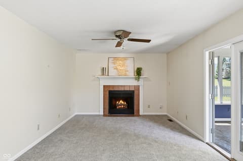 Family room at 10713 Pimlico Circle, Carmel, IN