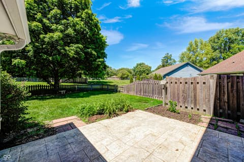 Outdoor living area at 10713 Pimlico Circle, Carmel, IN