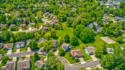 Aerial view at 10713 Pimlico Circle, Carmel, IN