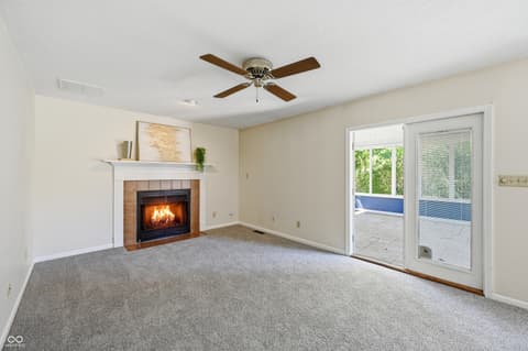 Family room at 10713 Pimlico Circle, Carmel, IN