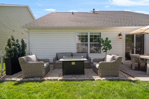 Outdoor living area at 10293 Cheswick Lane, Fishers, IN
