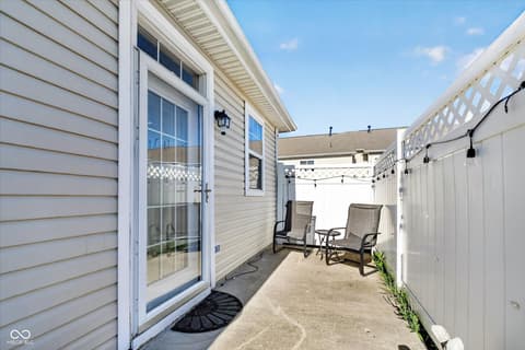 Outdoor living area at 13486 E 131st Street, Fishers, IN