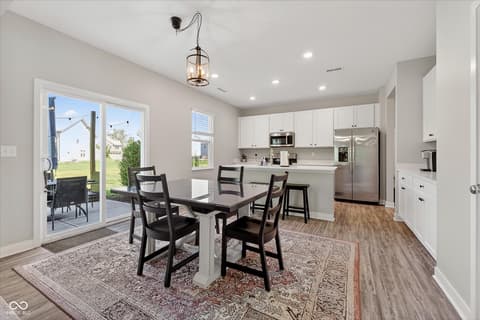 Dining room at 9863 Gaylen Court, Fishers, IN