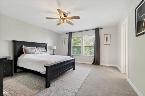 Primary bedroom at 9863 Gaylen Court, Fishers, IN