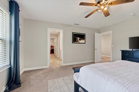 Primary bedroom at 9863 Gaylen Court, Fishers, IN