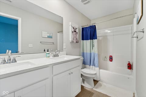 Bathroom at 9863 Gaylen Court, Fishers, IN