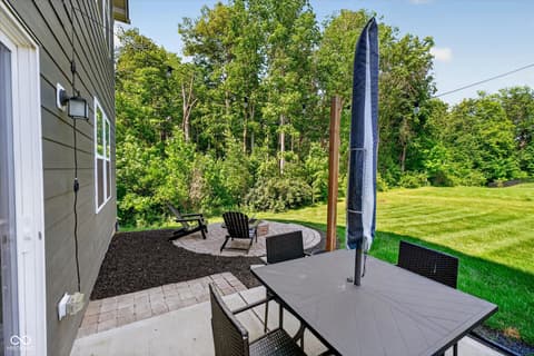 Outdoor living area at 9863 Gaylen Court, Fishers, IN