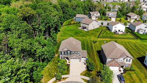 Aerial view at 9863 Gaylen Court, Fishers, IN