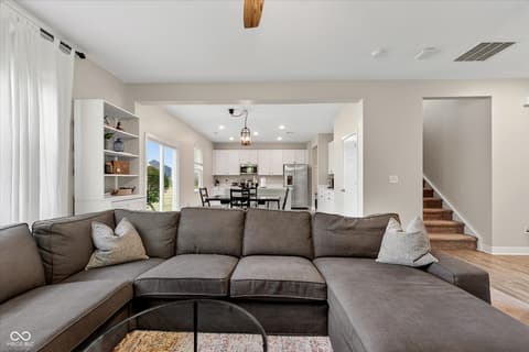 Living room at 9863 Gaylen Court, Fishers, IN