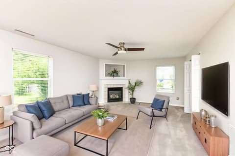 Family room at 12636 Stanwich Place, Carmel, IN