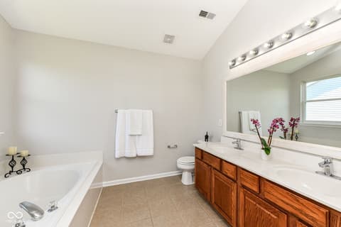 Primary bathroom at 12636 Stanwich Place, Carmel, IN