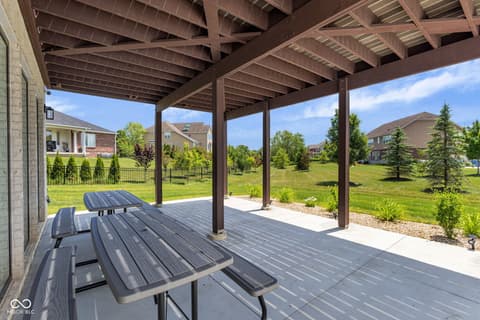 Outdoor living area at 3687 W 121st, Zionsville, IN